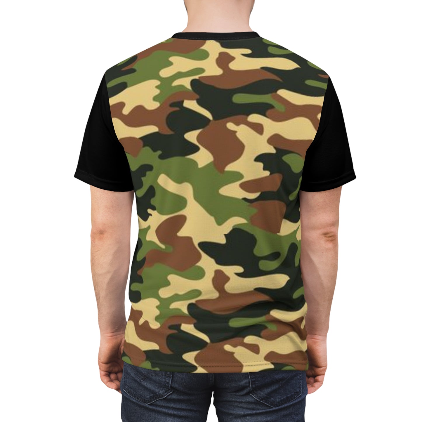 Anything Worth Having - Unisex Cut & Sew Tee - DPM Camo - BLK  Sleeves