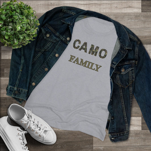 Camo Family - Women's Triblend Tee Opt.2