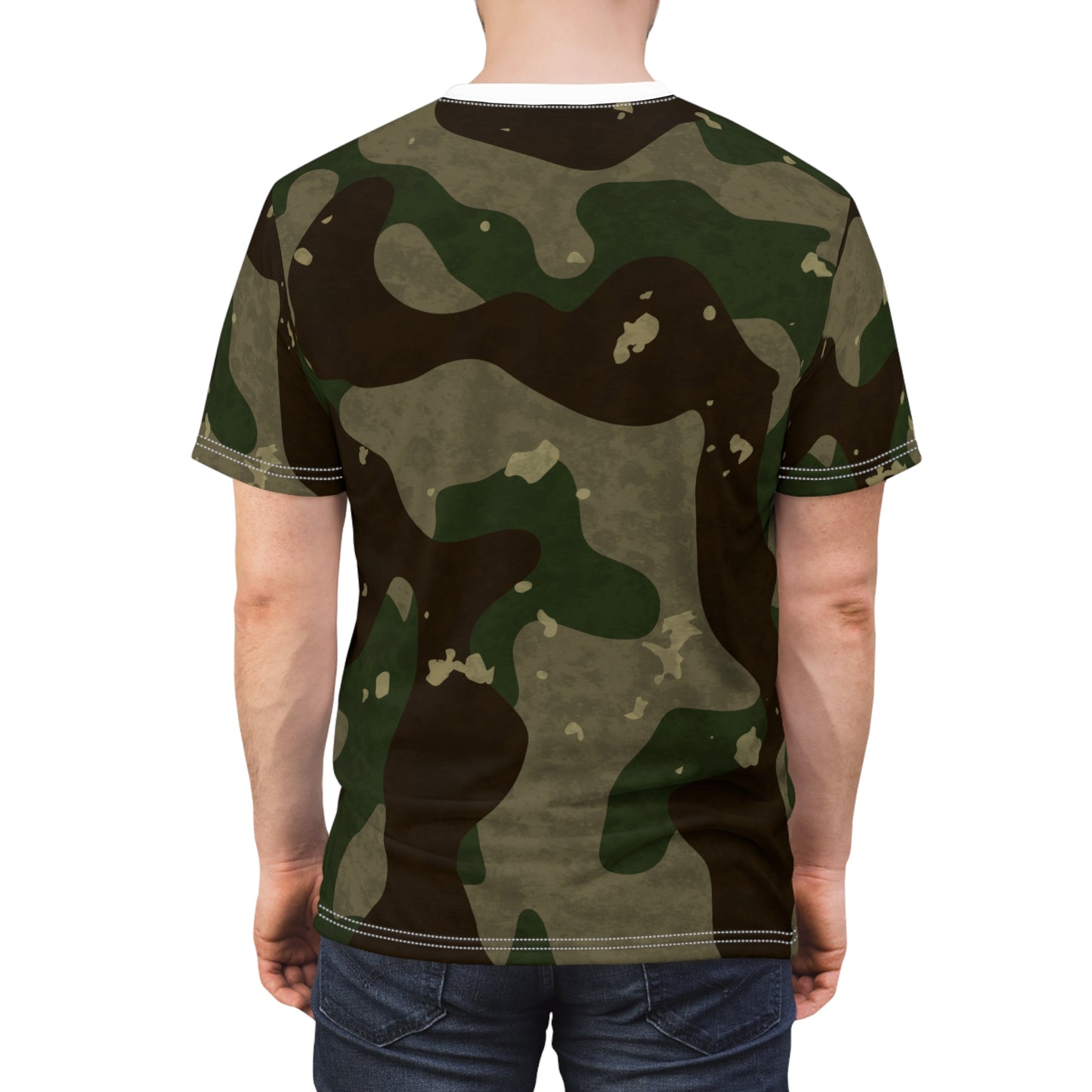 Men's Cut & Sew Tee - M81 Woodland Camo