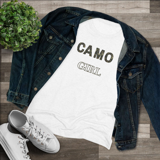 Camo Girl- Women's Triblend Tee