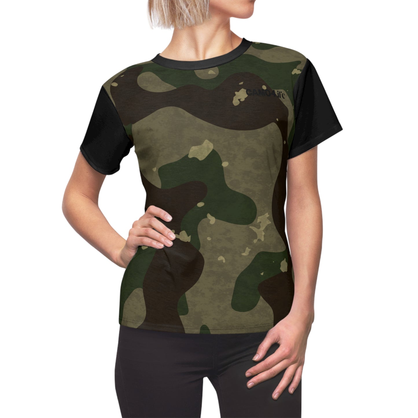 Women's Cut & Sew Tee - M81 Woodland Camo