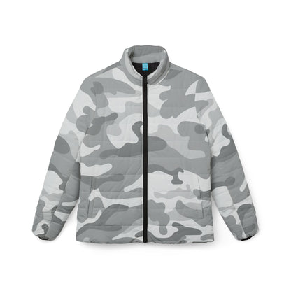 Never Give Up - Women Puffer Jacket - Snow Camo