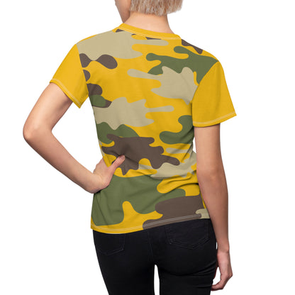 Women's Cut & Sew Tee - DBDU Camo Yellow