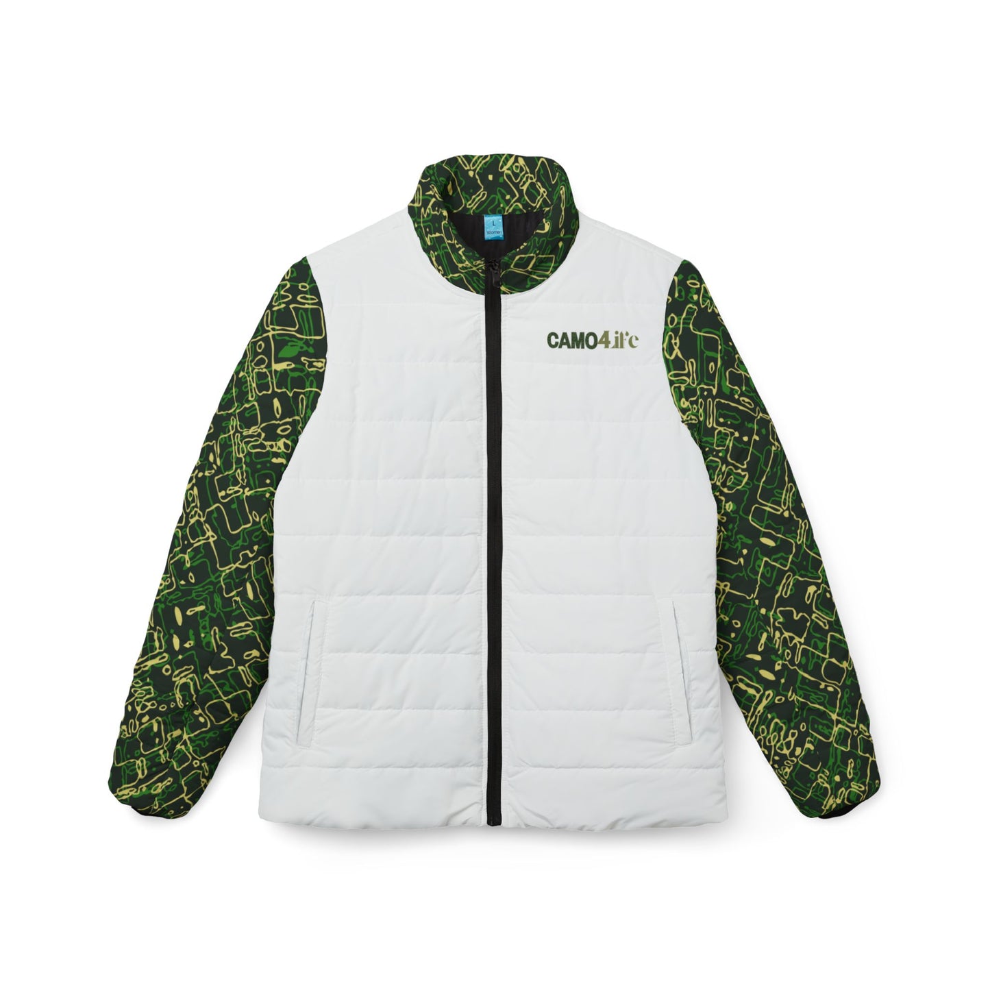 Women’s Puffer Jacket - Circuit Board Camo - Opt.2