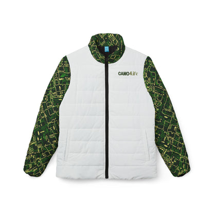 Women’s Puffer Jacket - Circuit Board Camo - Opt.2