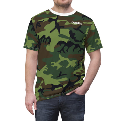 Men's Cut & Sew Tee - Woodland Camo