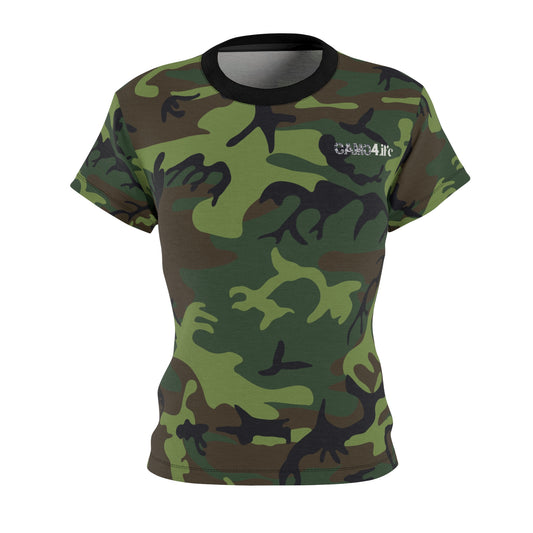 Women's Cut & Sew Tee - Woodland Camo