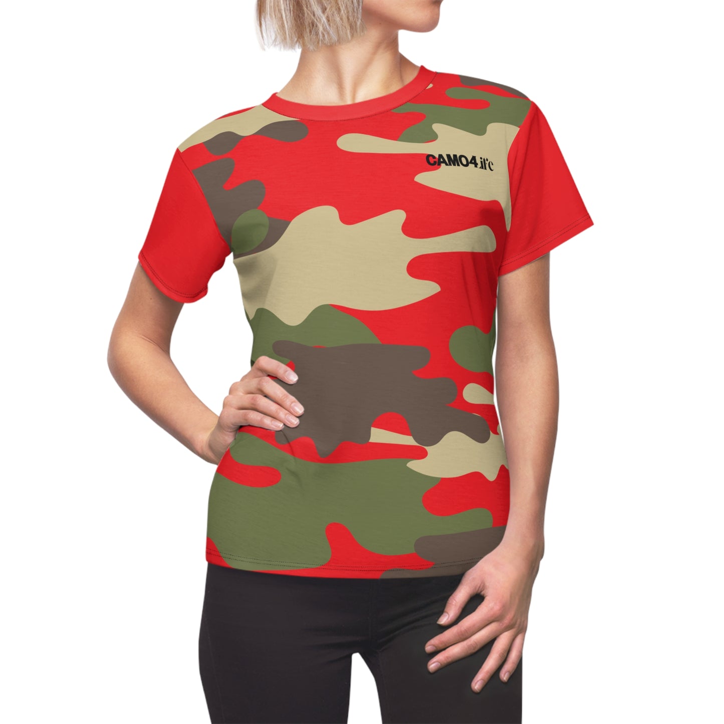 Women's Cut & Sew Tee - DBDU Camo Yellow