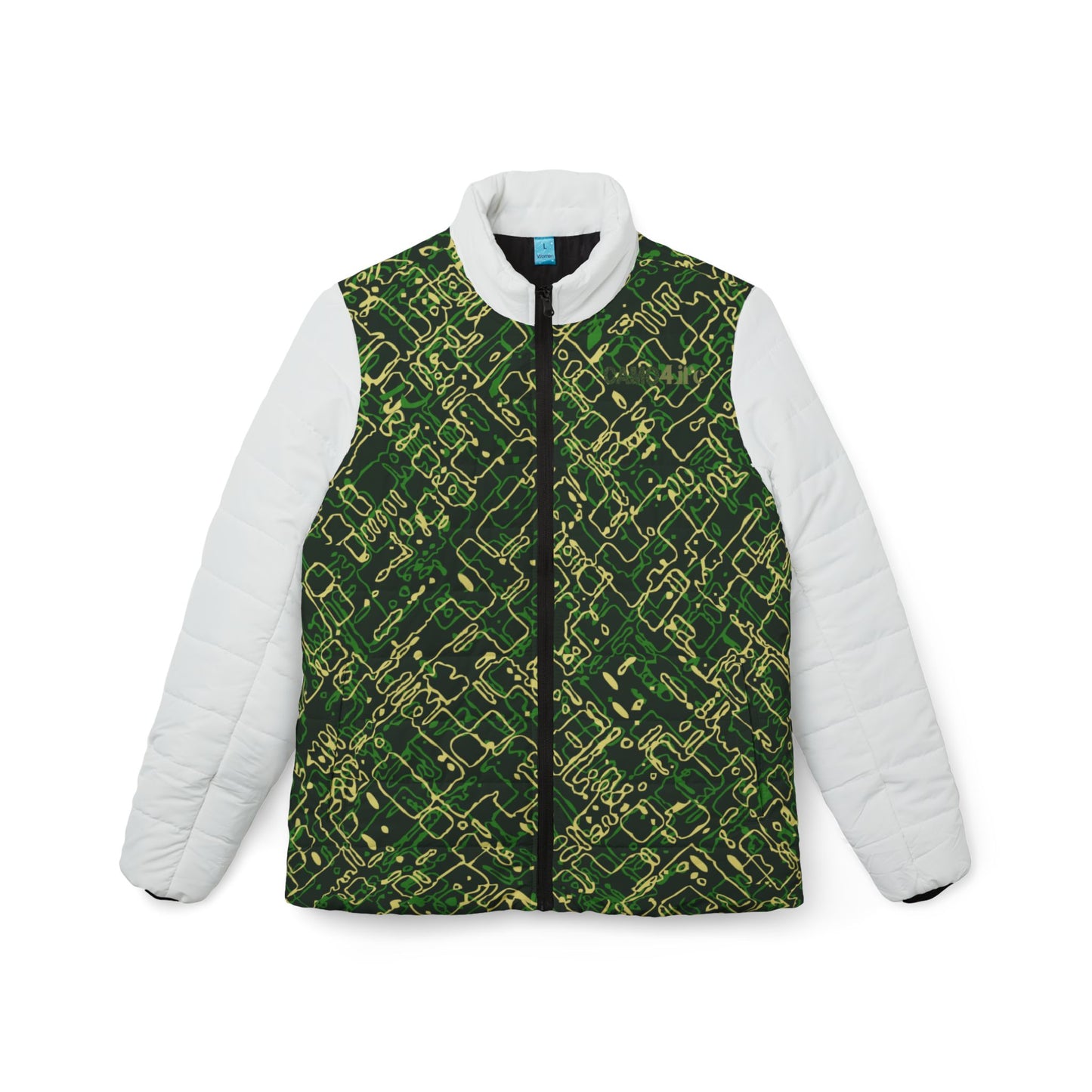 Women’s Puffer Jacket - Circuit Board Camo - Opt.4