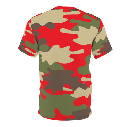 Men's Cut & Sew Tee - DBDU Camo YLW/RED