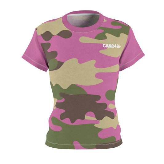 Women's Cut & Sew Tee - DBDU Camo Pink