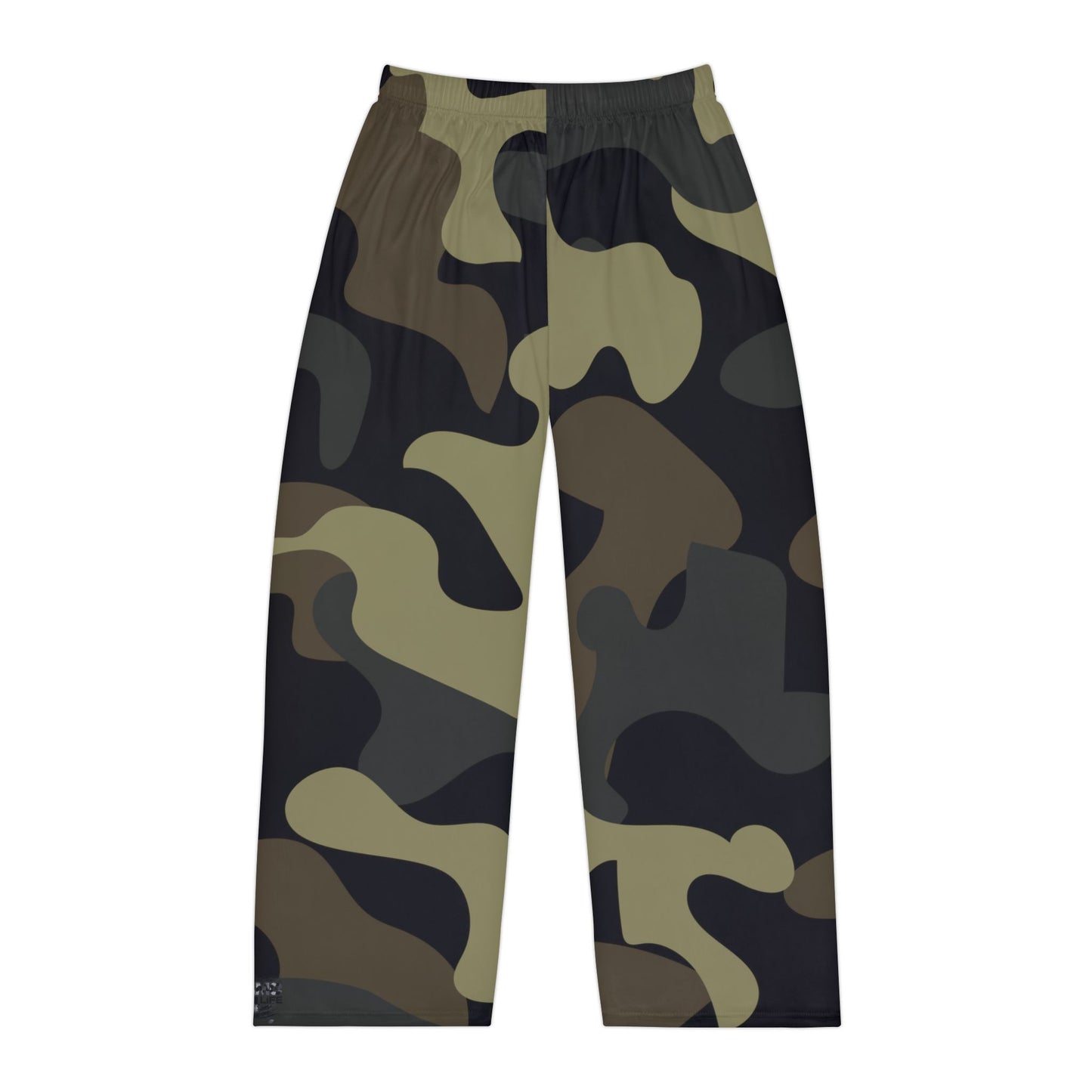 Men's Pajama Pants - Woodland Puzzle Piece Camo (BLK)