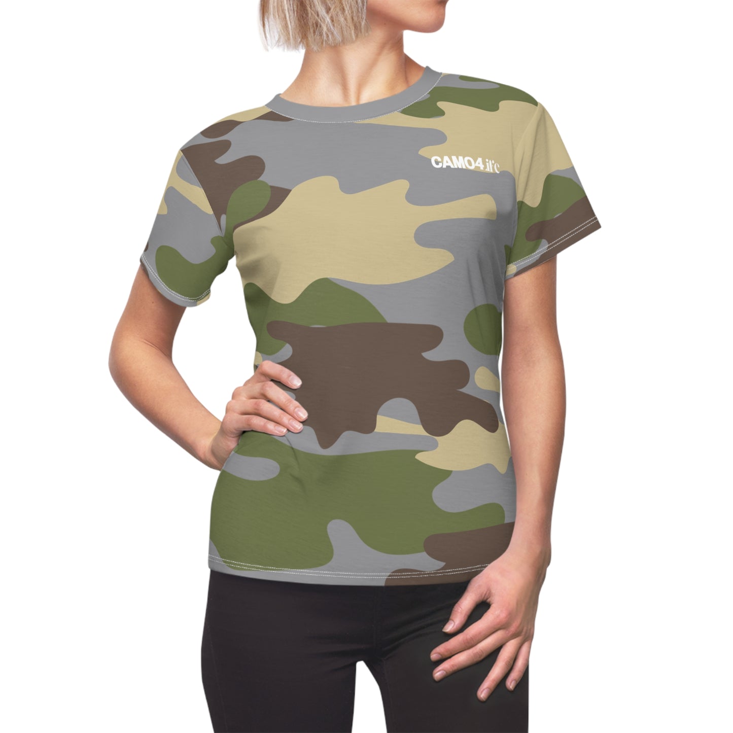 Women's Cut & Sew Tee - DBDU Camo - Opt.2 Gray