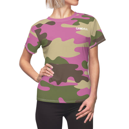 Women's Cut & Sew Tee - DBDU Camo - Opt.2 Pink