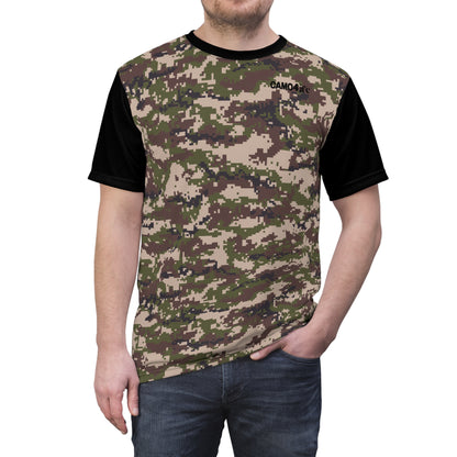 Men's Cut & Sew Tee - Digital Woodland Camo Opt.2