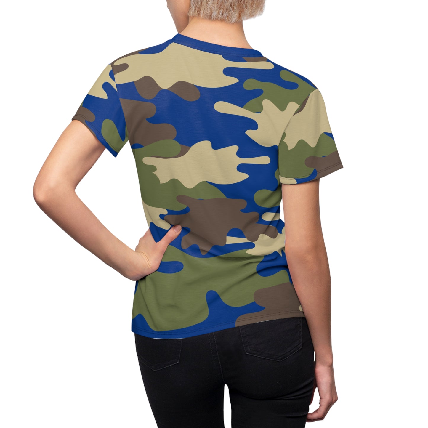 Women's Cut & Sew Tee - DBDU Camo - Opt.2 Pink