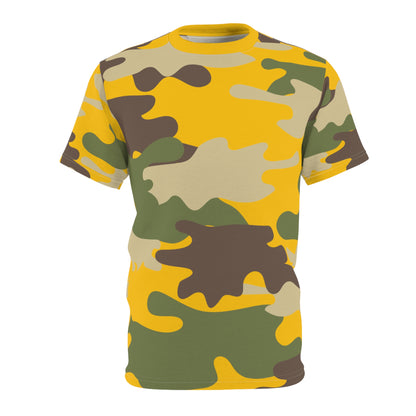 Men's Cut & Sew Tee - DBDU Camo YLW/RED