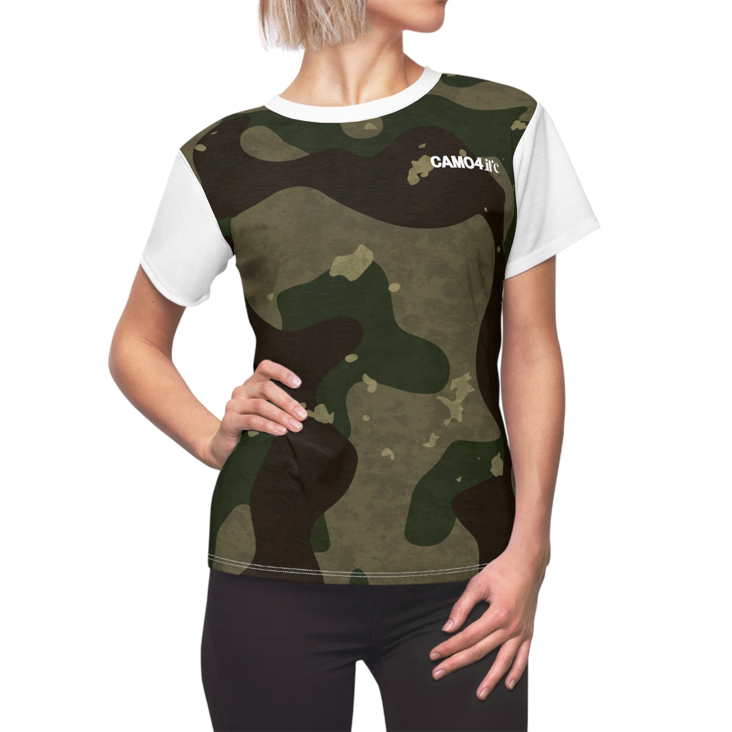 Women's Cut & Sew Tee - M81 Woodland Camo