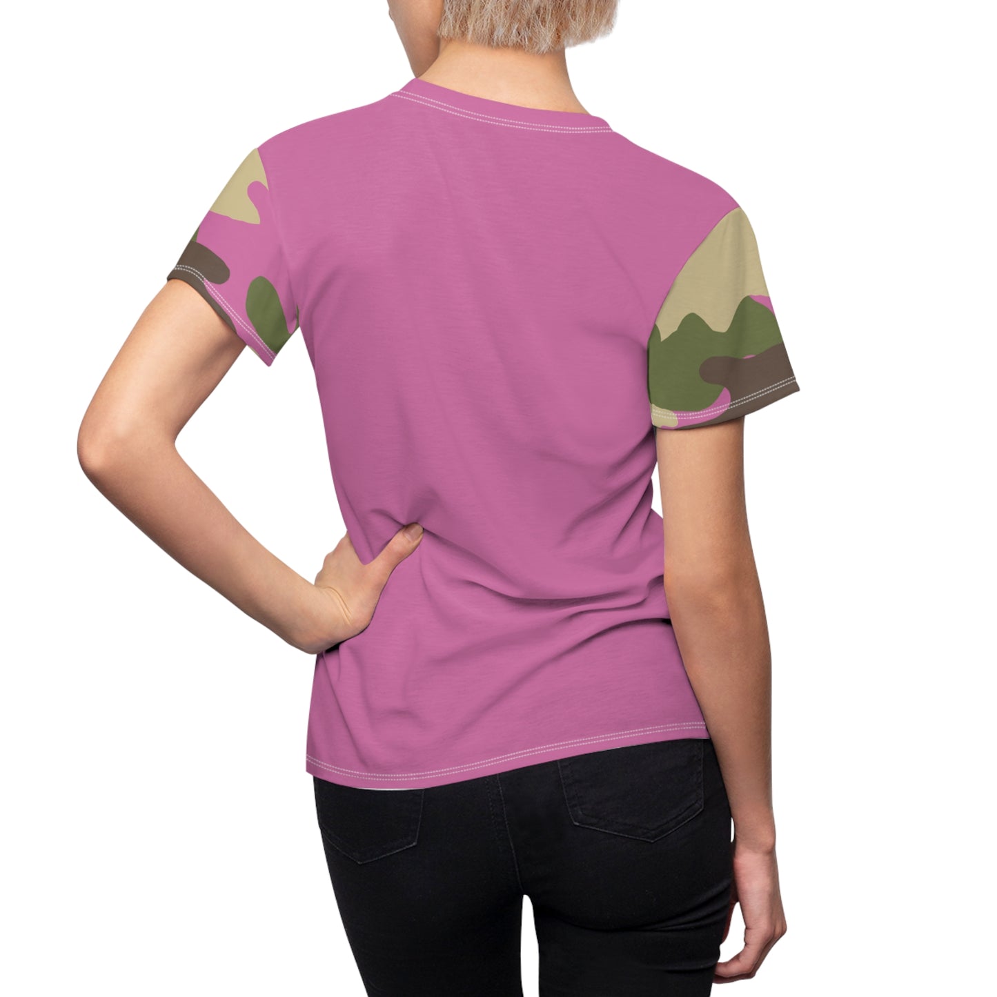 Women's Cut & Sew Tee - DBDU Camo - Opt.3 Pink