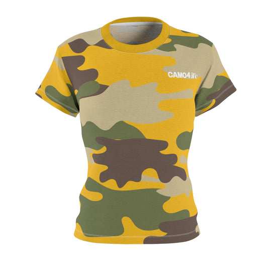 Women's Cut & Sew Tee - DBDU Camo - Opt.2 Yellow