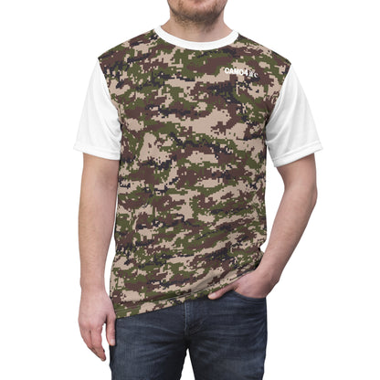 Men's Cut & Sew Tee - Digital Woodland Camo Opt.2