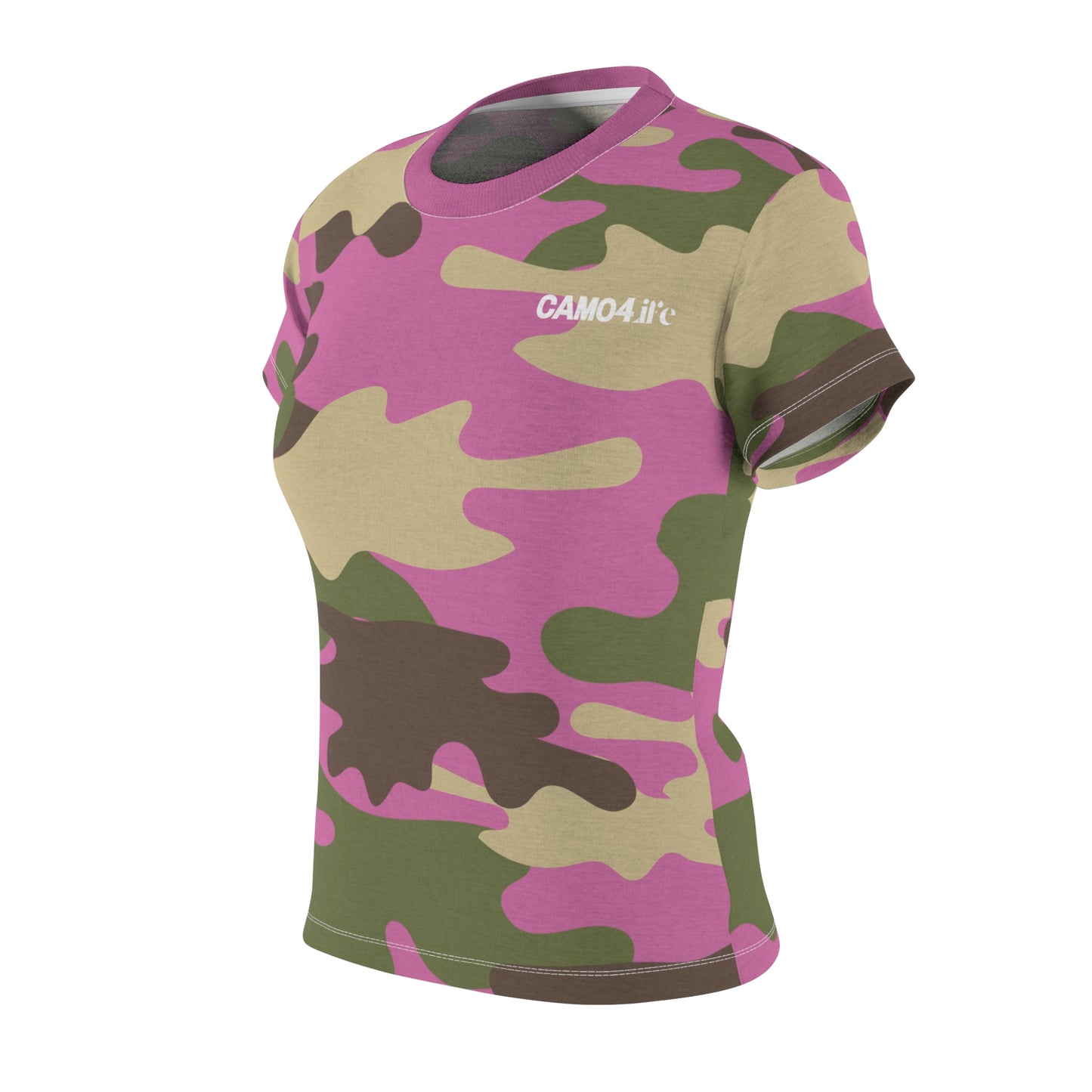 Women's Cut & Sew Tee - DBDU Camo - Opt.2 Pink