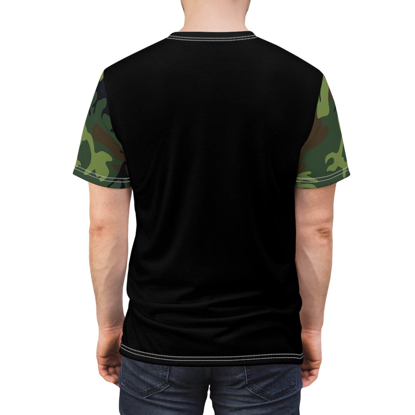 Men's Cut & Sew Tee - Woodland Camo Opt.3