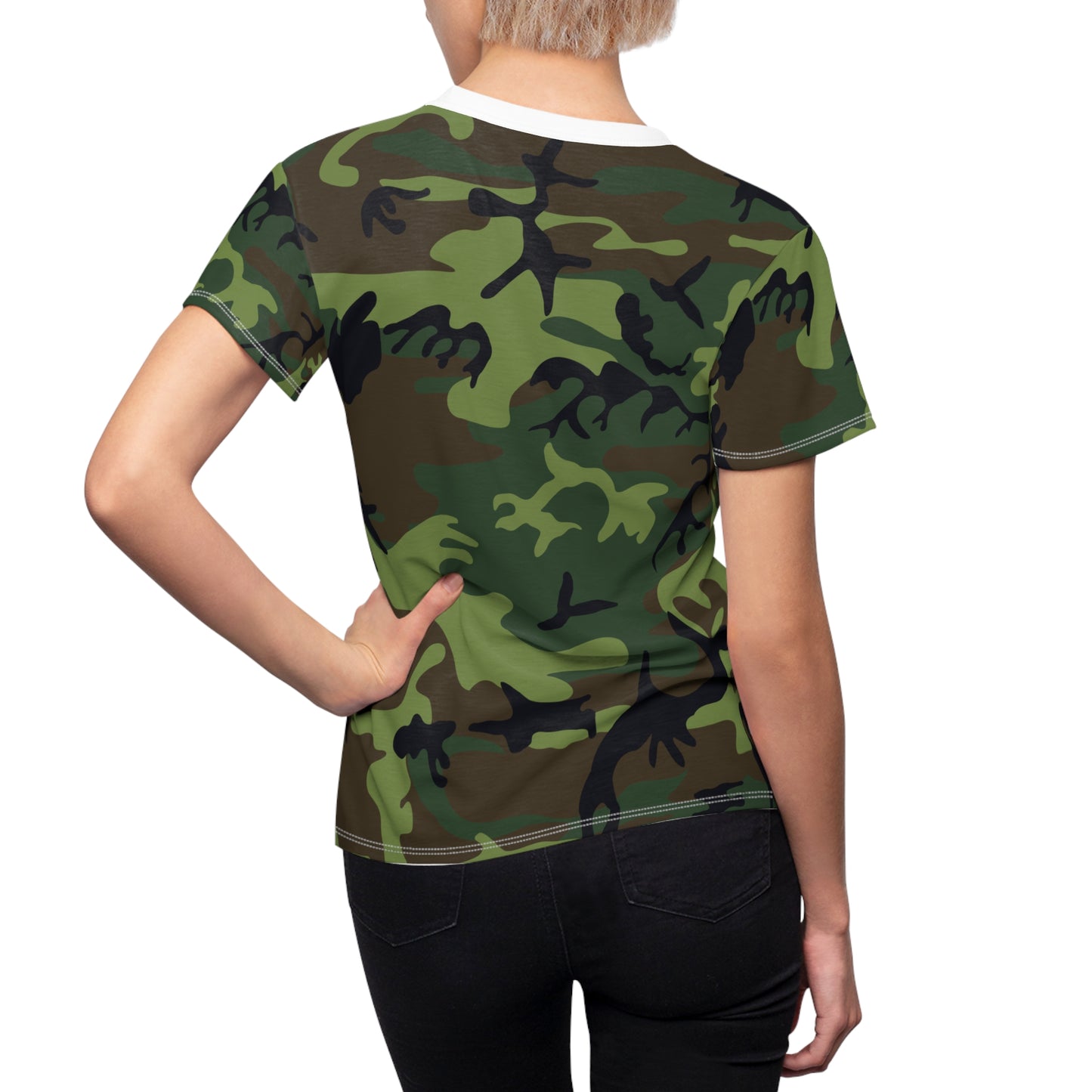 Women's Cut & Sew Tee - Woodland Camo