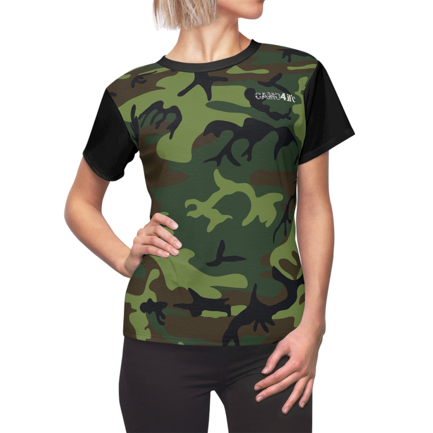 Women's Cut & Sew Tee - Woodland Camo