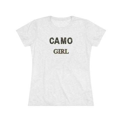 Camo Girl- Women's Triblend Tee Opt.2