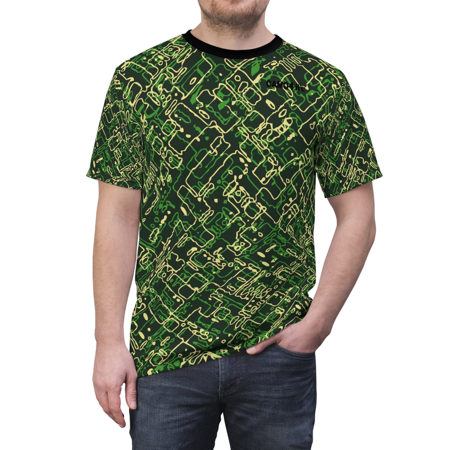 Men's Cut & Sew Tee - Circuit Board Camo