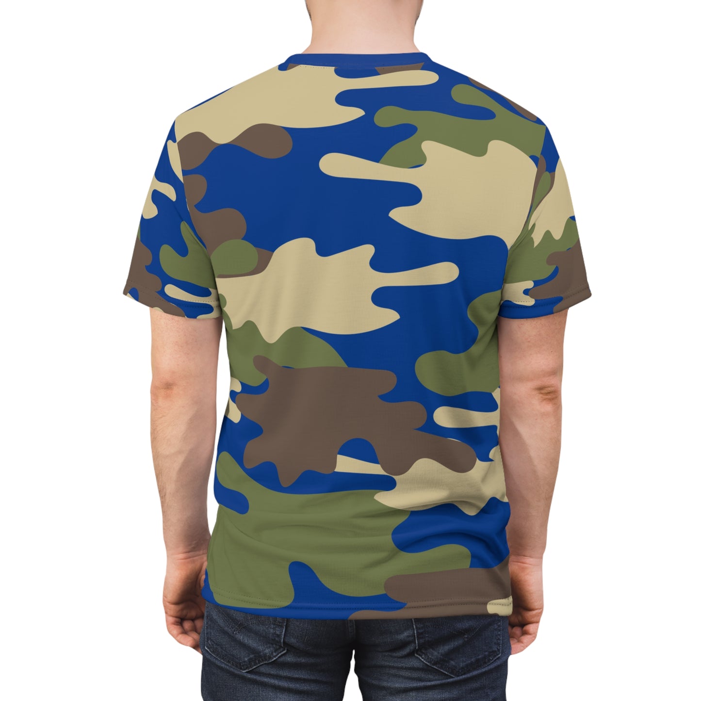 Men's Cut & Sew Tee - DBDU Camo BRN/BLU