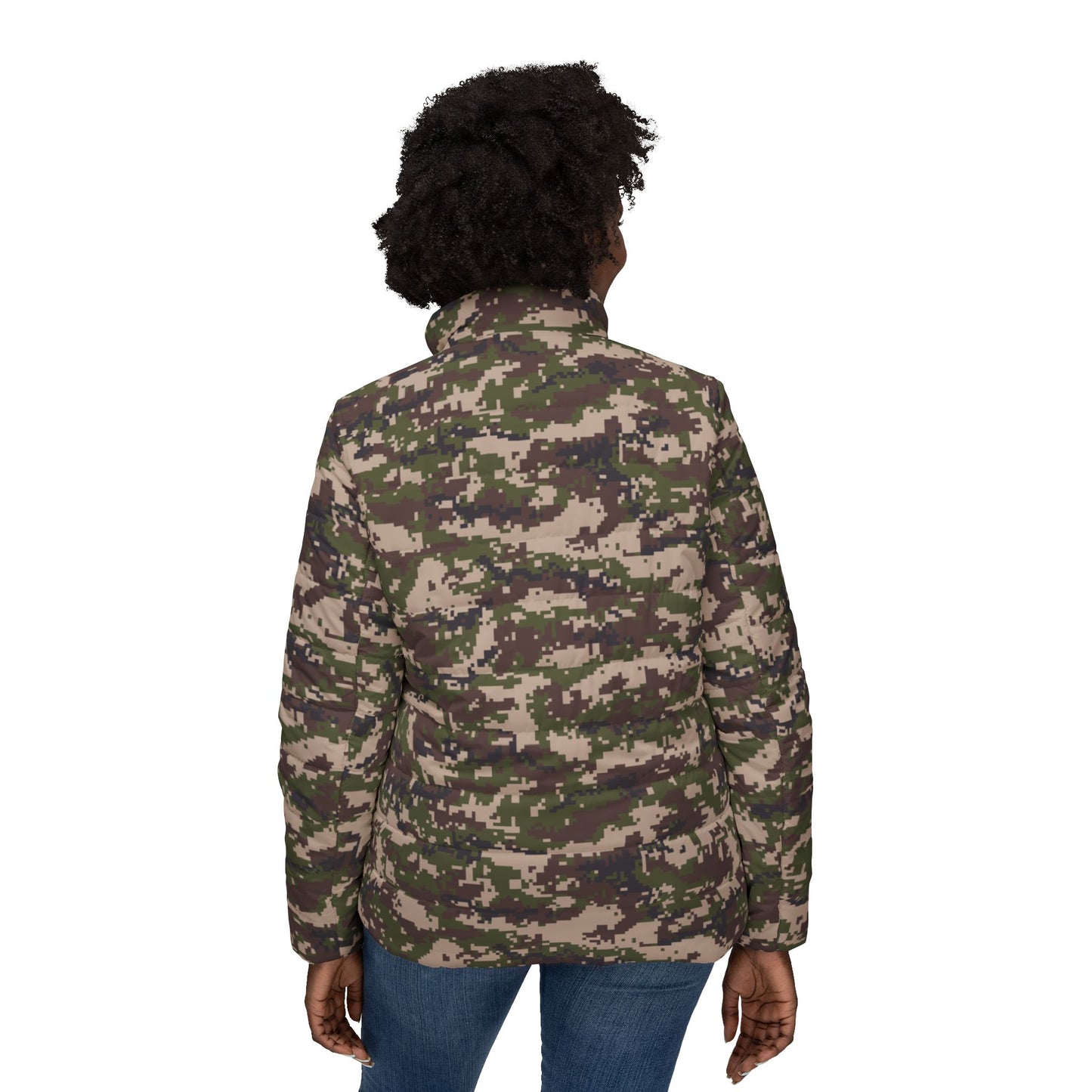 Women’s Puffer Jacket - Digital Woodland Camo