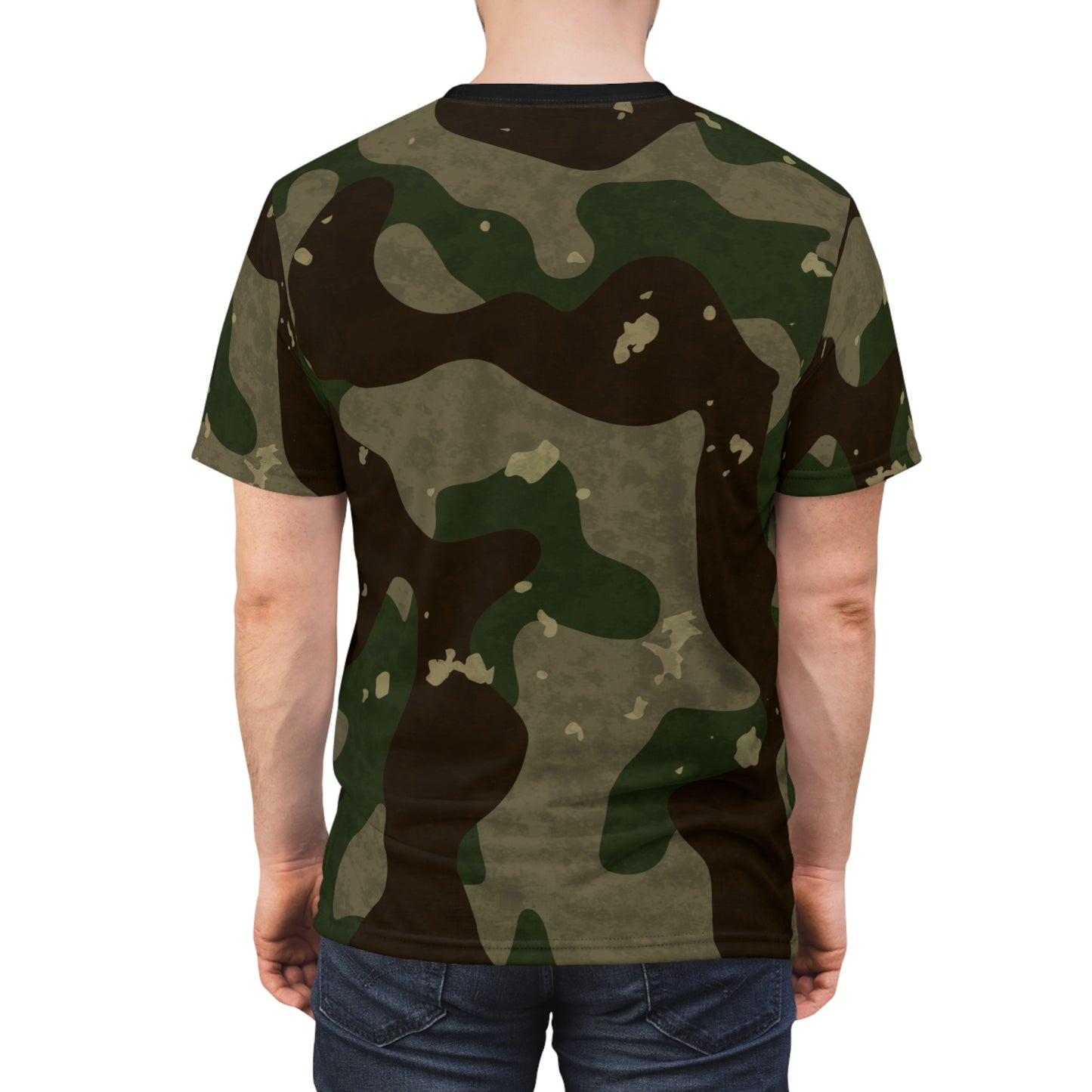 Men's Cut & Sew Tee - M81 Woodland Camo