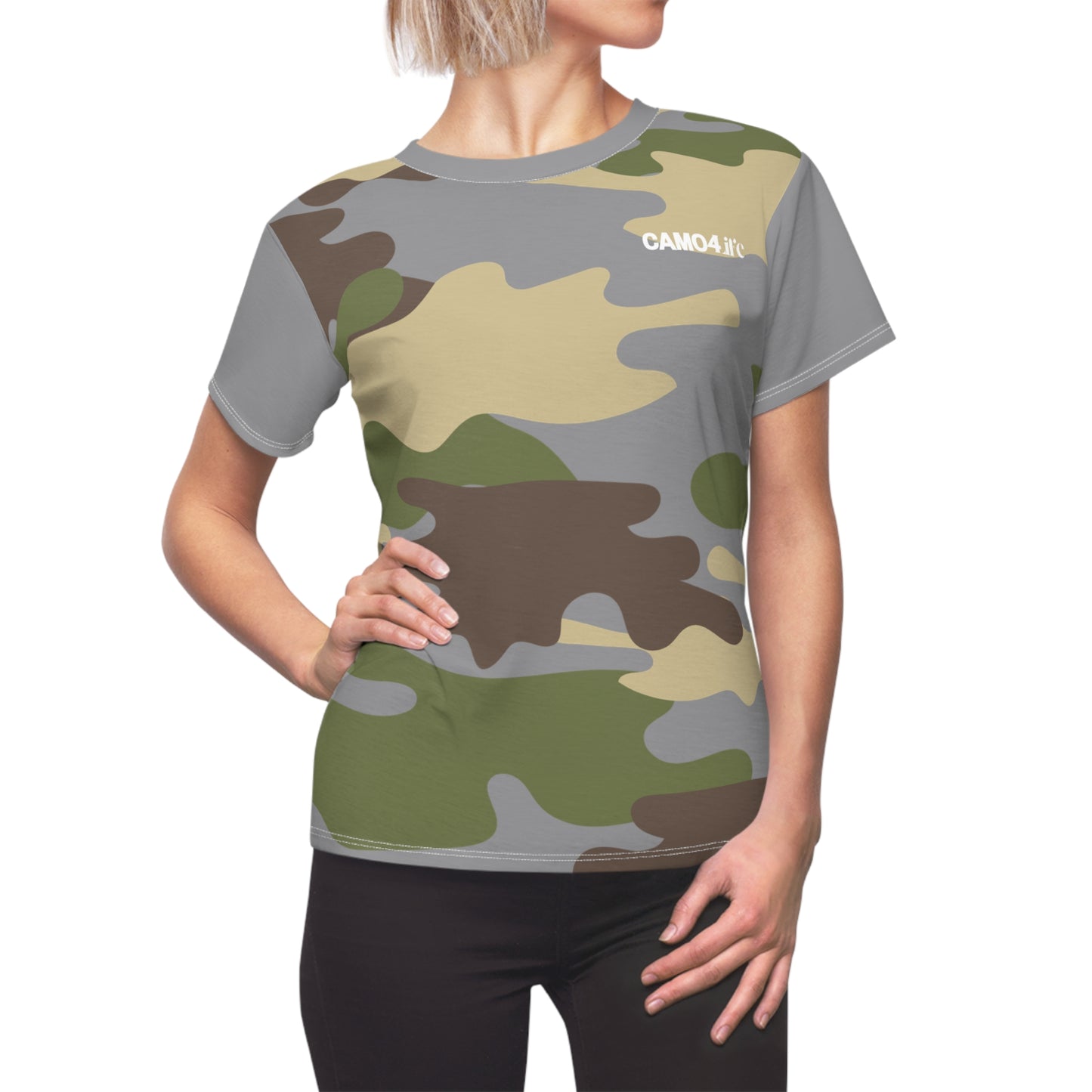 Women's Cut & Sew Tee - DBDU Camo Gray