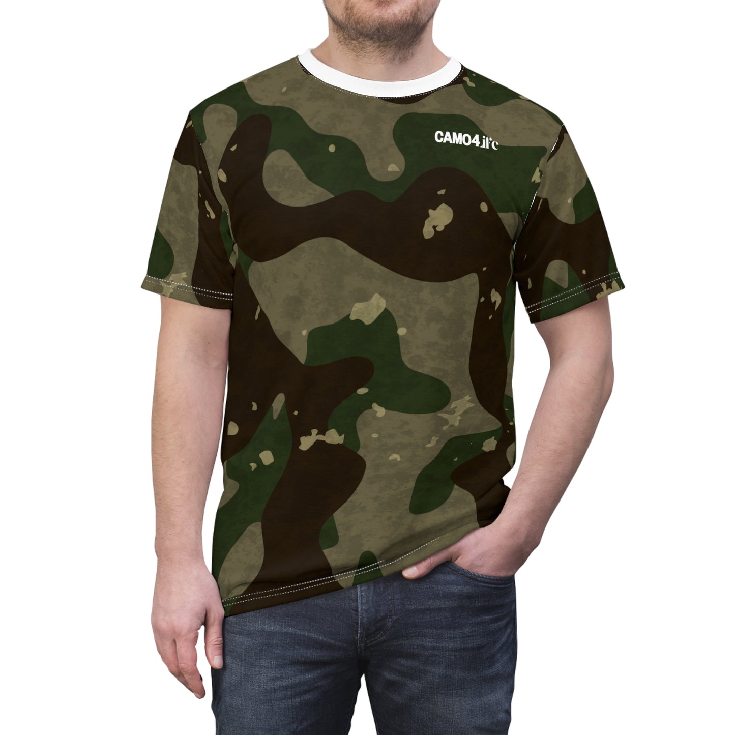 Men's Cut & Sew Tee - M81 Woodland Camo