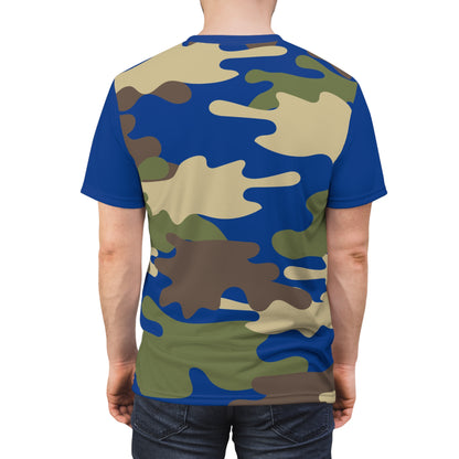 Men's Cut & Sew Tee - DBDU Camo Opt.2 BRN/BLU