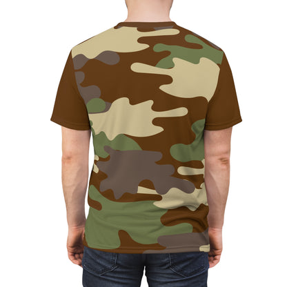 Men's Cut & Sew Tee - DBDU Camo Opt.2 GRY/BRN