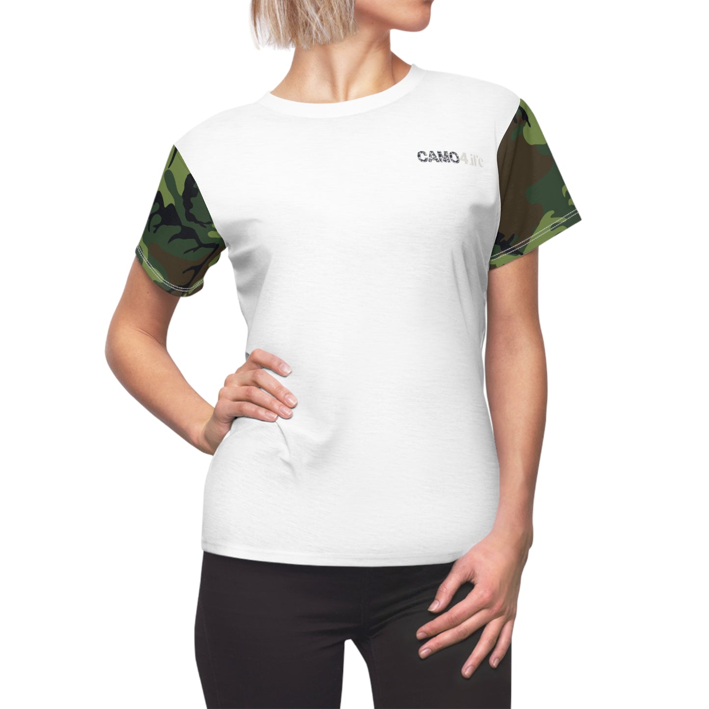 Women's Cut & Sew Tee - Woodland Camo