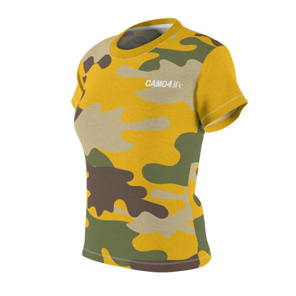 Women's Cut & Sew Tee - DBDU Camo Yellow