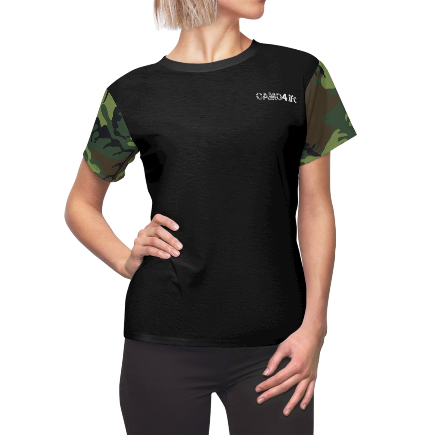 Women's Cut & Sew Tee - Woodland Camo