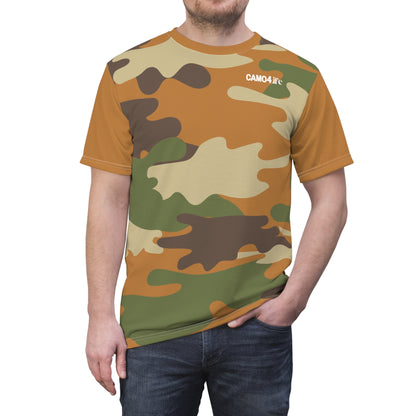 Men's Cut & Sew Tee - DBDU Camo Opt.2 BRN/BLU