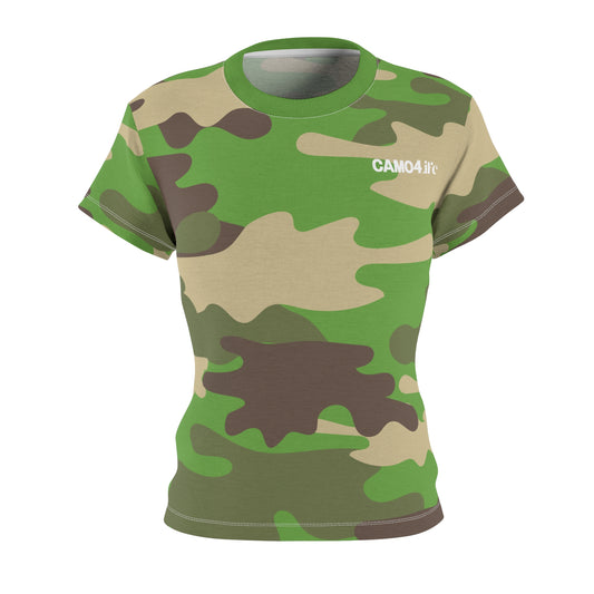 Women's Cut & Sew Tee - DBDU Camo - Opt.2 Green