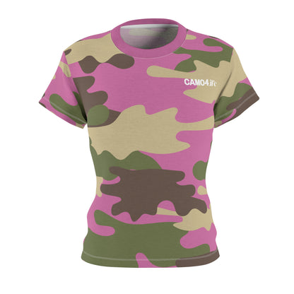 Women's Cut & Sew Tee - DBDU Camo - Opt.2 Pink