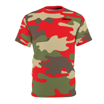 Men's Cut & Sew Tee - DBDU Camo YLW/RED