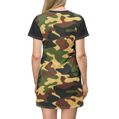 T-Shirt Dress - DPM Camo - Black