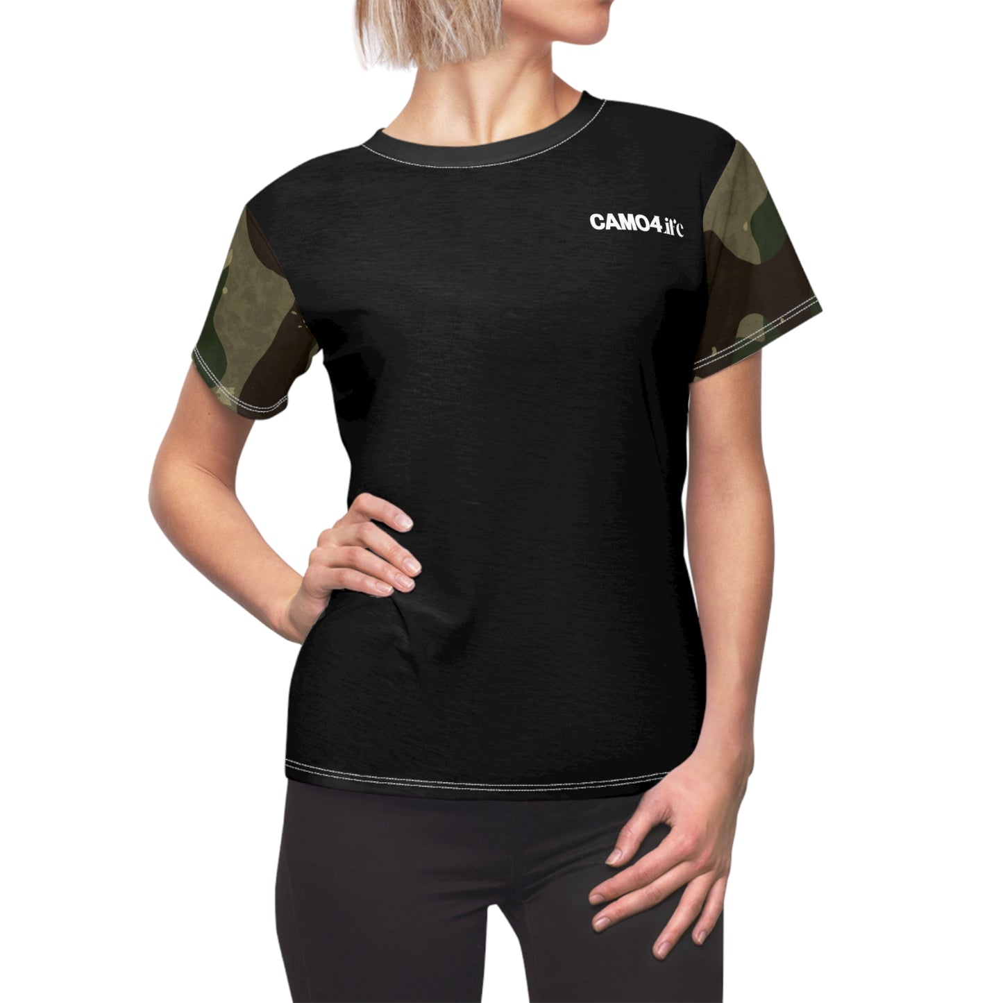 Women's Cut & Sew Tee - M81 Woodland Camo Opt.3