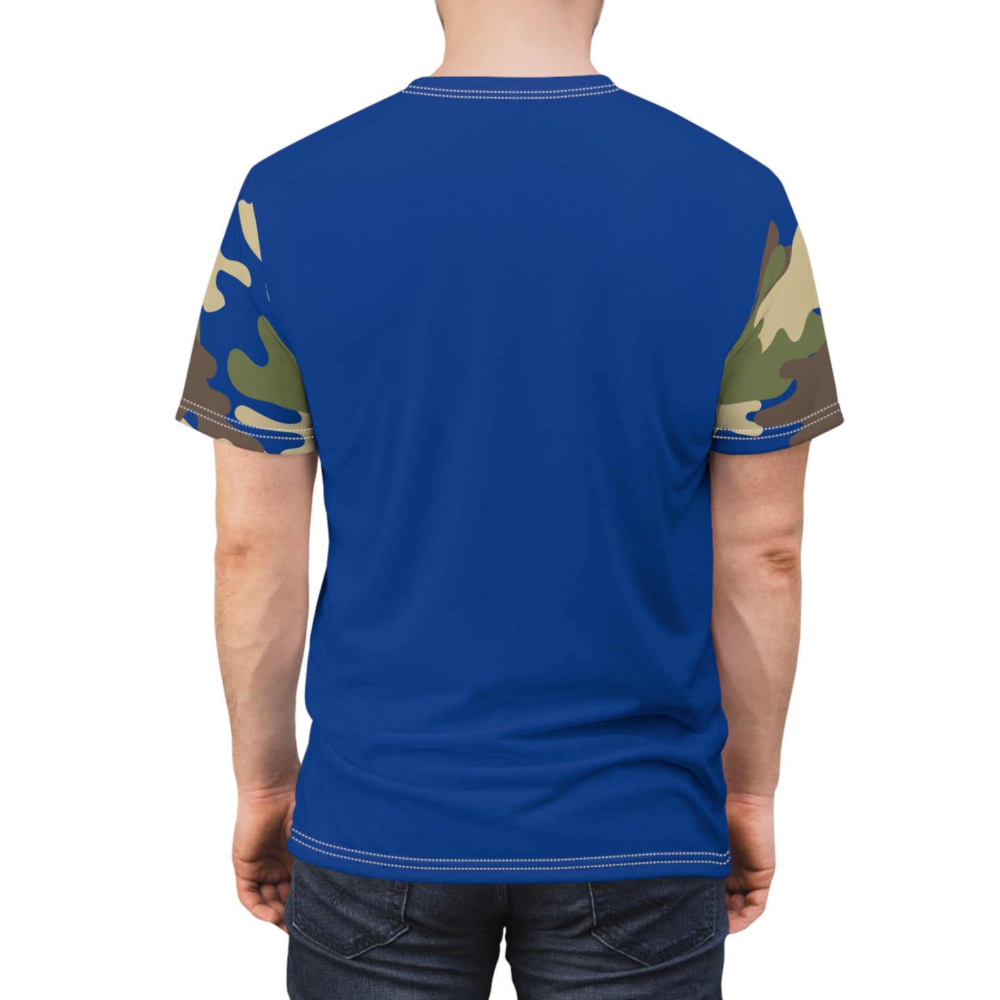 Men's Cut & Sew Tee - DBDU Camo Opt.3 BRN/BLU