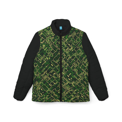 BLK Women’s Puffer Jacket - Circuit Board Camo - Opt.4