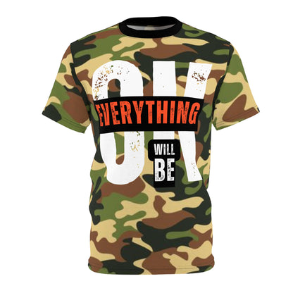 Everything Ok - Unisex Cut & Sew Tee - DPM Camo - Front